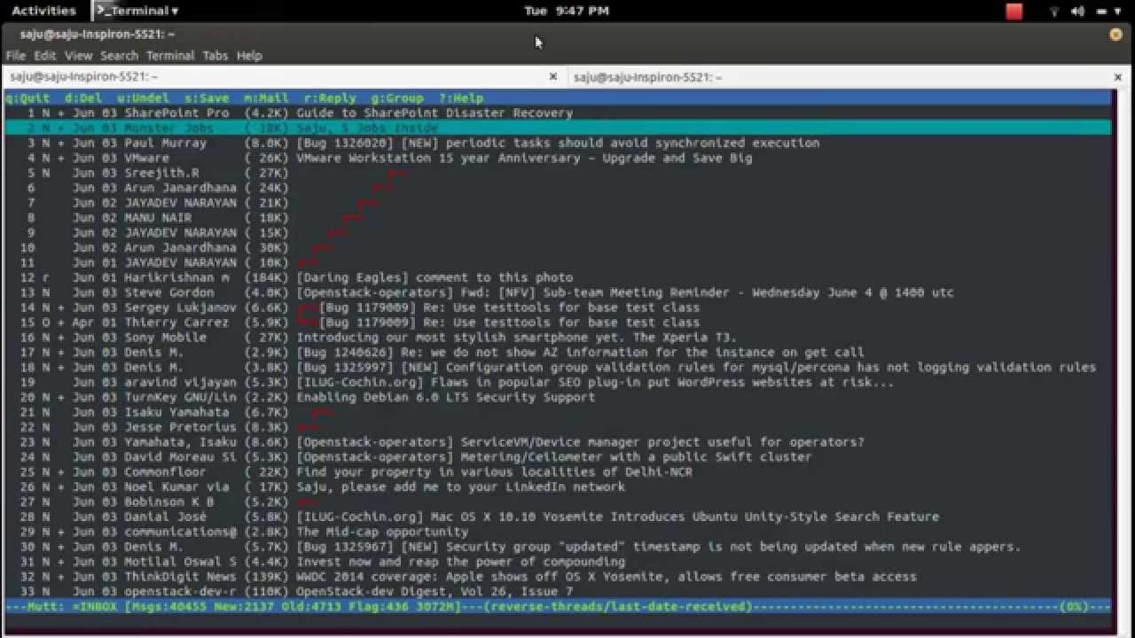mutt email client
