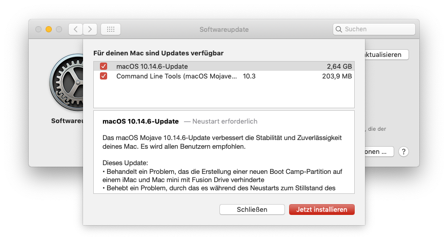 macOS 10.14.6 Update ist da