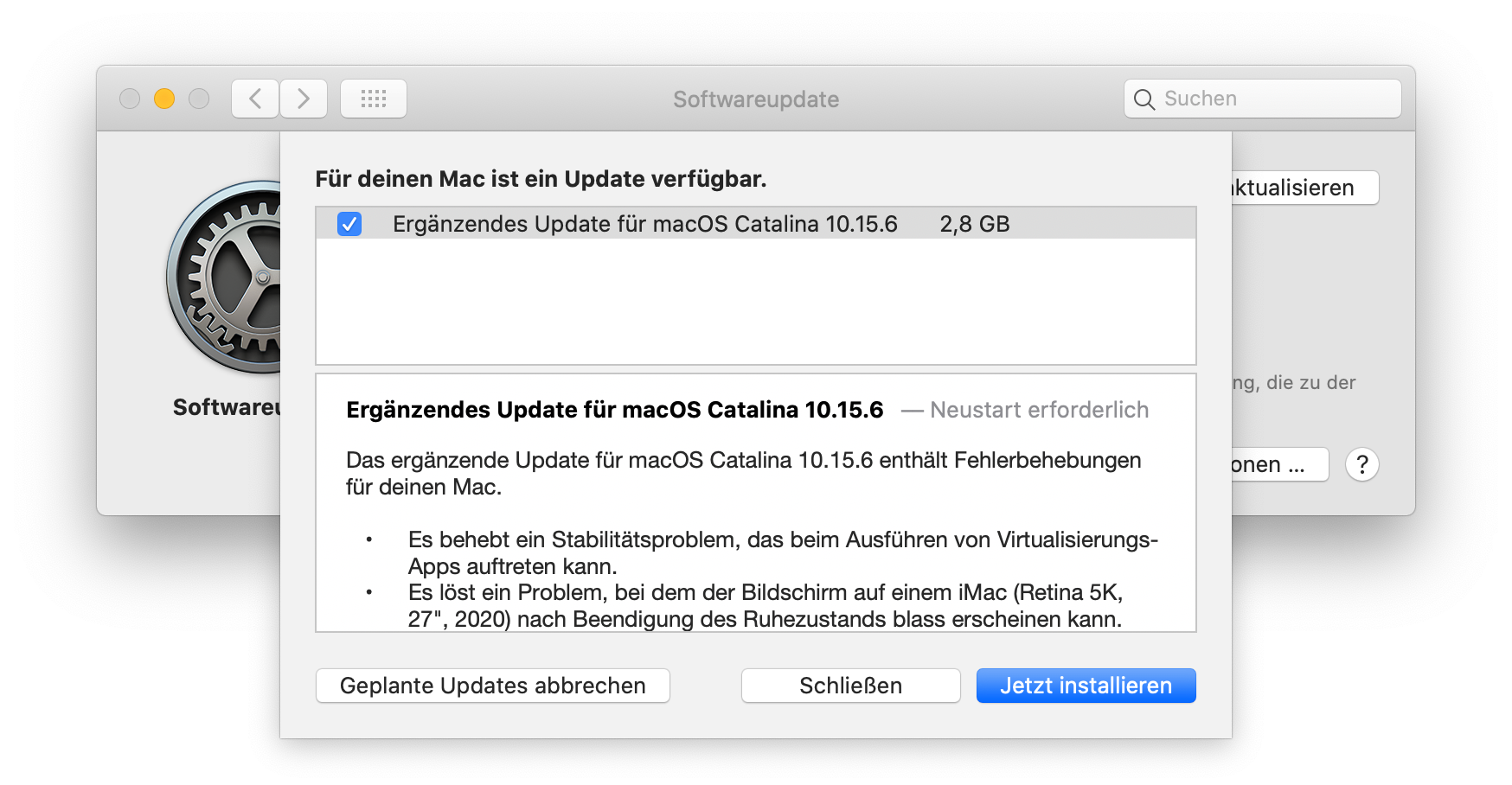 macOS 10.15 Softwareupdates