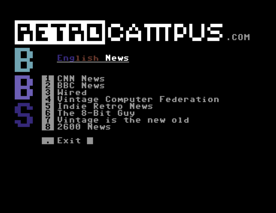Startseite von Retrocampus BBS