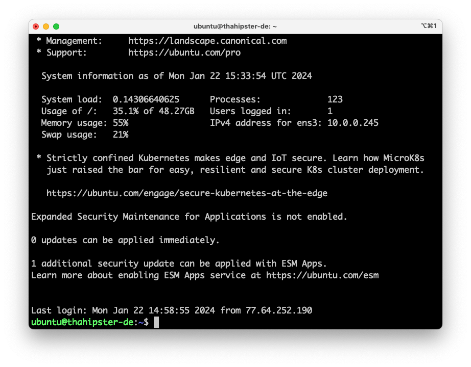 iTerm 2 macOS ssh Verbindung zu neuer Oracle Instanz