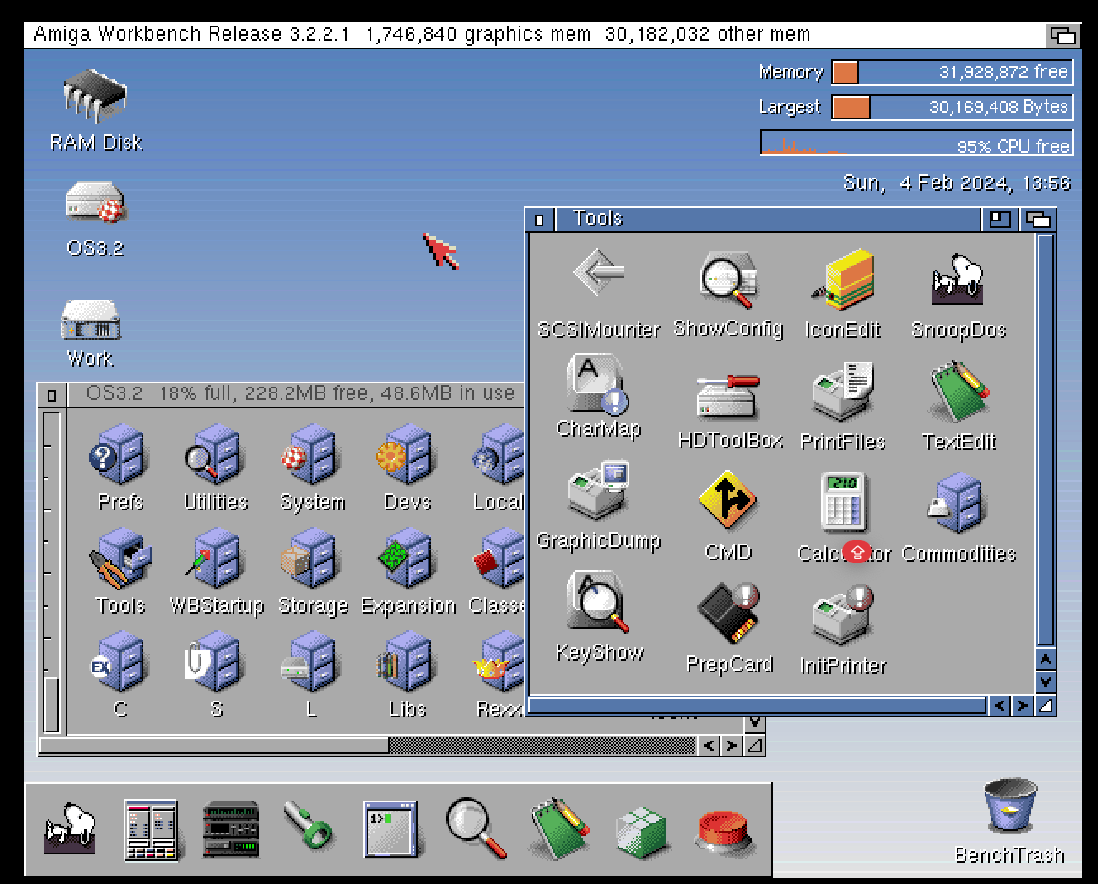 BestClassicWB nach der Installation auf Amiga 1200