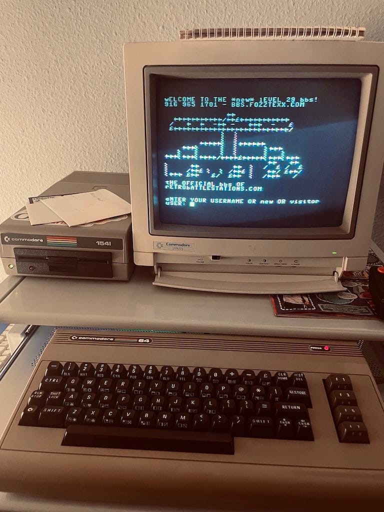 My C=64 connected to a BBS in 2023 (C) Herr Montag