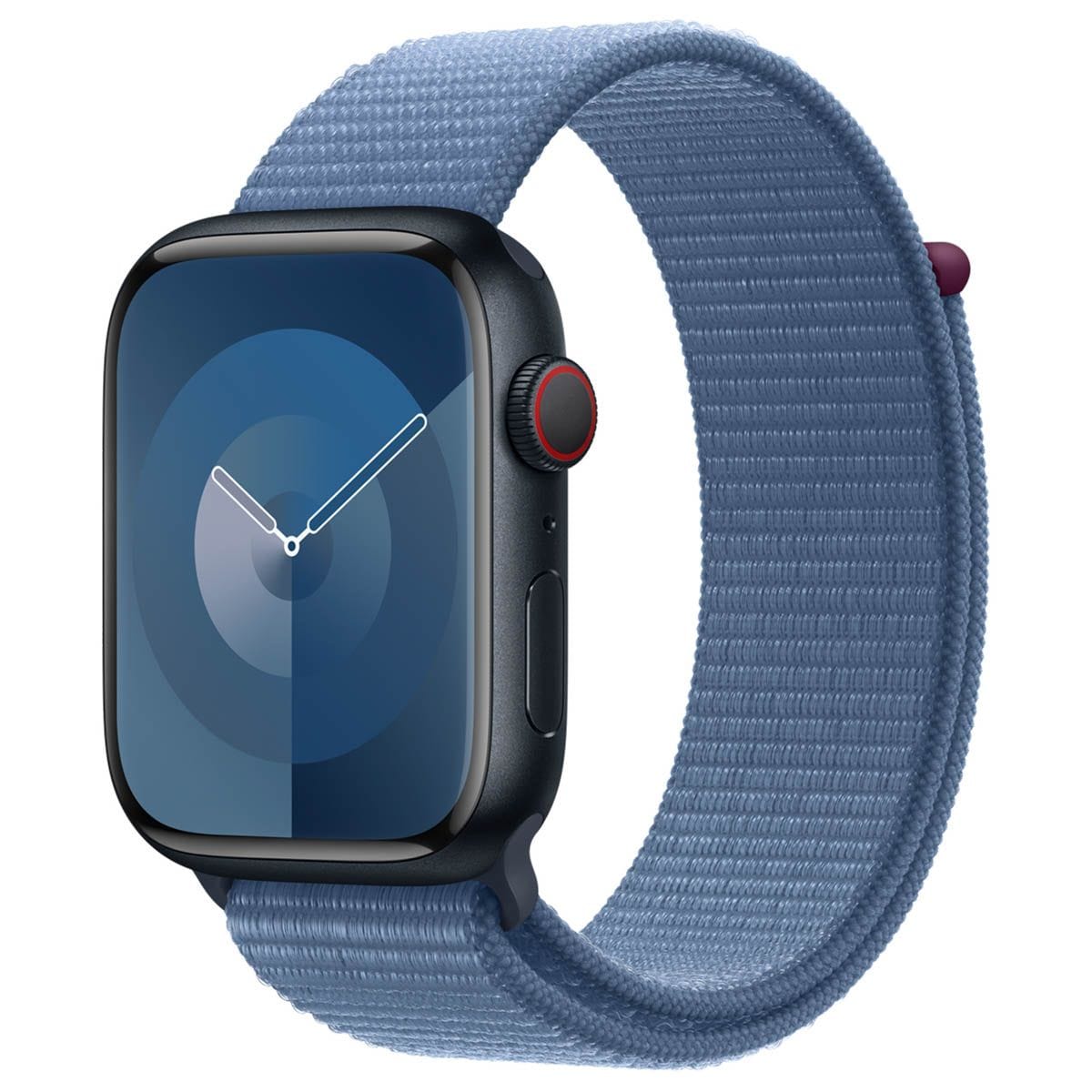 Apple Watch Series 9 mit blauem Loop Armband