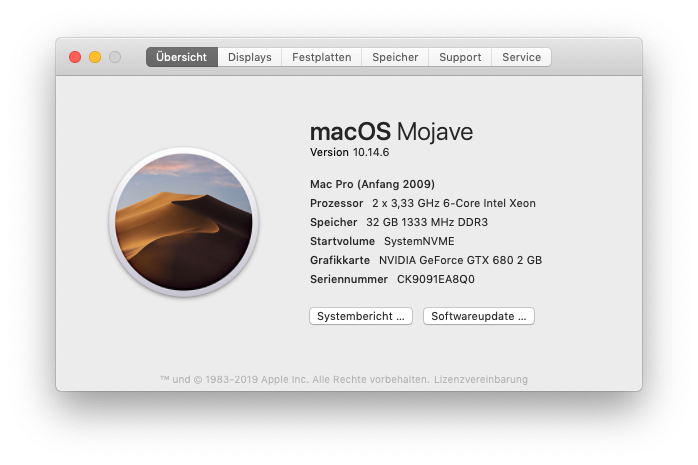MacOS Mojave 10.14.6 - Ergänzendes Update 2 steht zum Download bereit