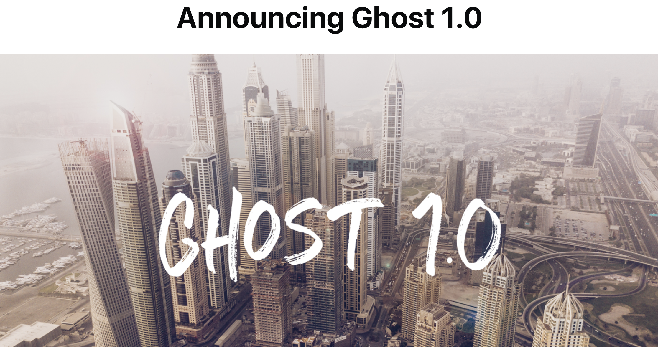 Ghost 1.0 ist da [UPDATE]