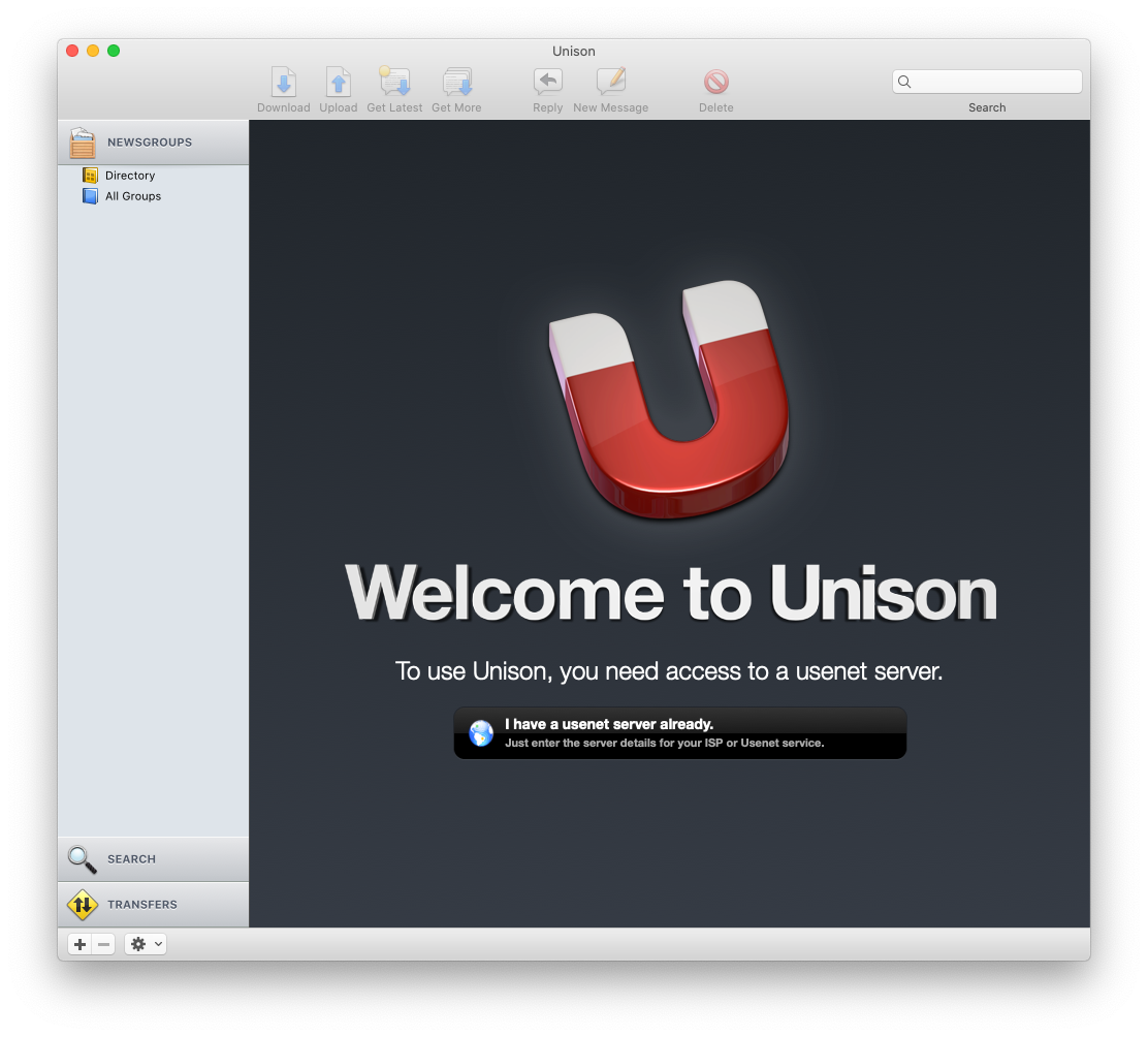 Unison Usenet Client für macOS